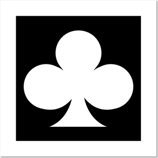 Minimal Clover Card Symbol (Only Front Print) Posters and Art